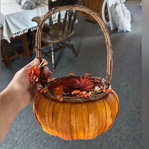 Total of 9 Orange Pumpkin Baskets